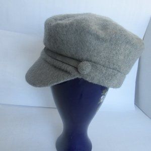 Eugenia Kim cashmere felt cap. Grey. Slips on. 100% Cashmere. Made in USA
